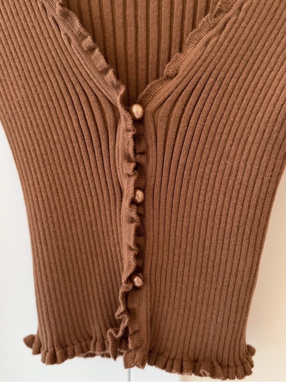Princess Polly Ribbed Button Front Top - Picture 4 of 5